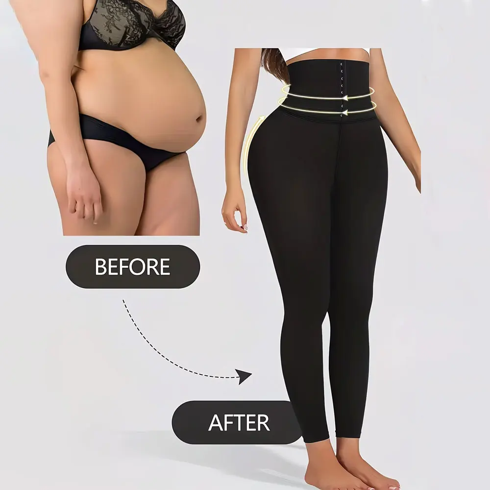 Leggings de cintura alta para mujer, control de abdomen, levantamiento de glúteos, pantalón de yoga elástico, entrenamiento deportivo, adelgazante, pantalones de talla grande