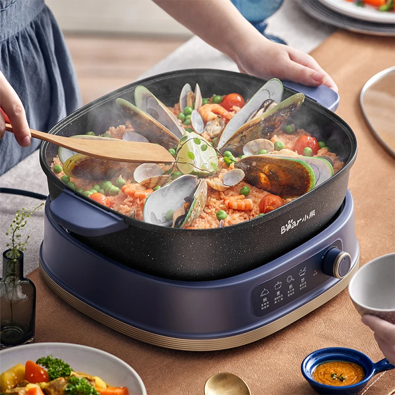 Household detachable hot pot large capacity multi-function split frying and frying electric hotpot electric cooker 5