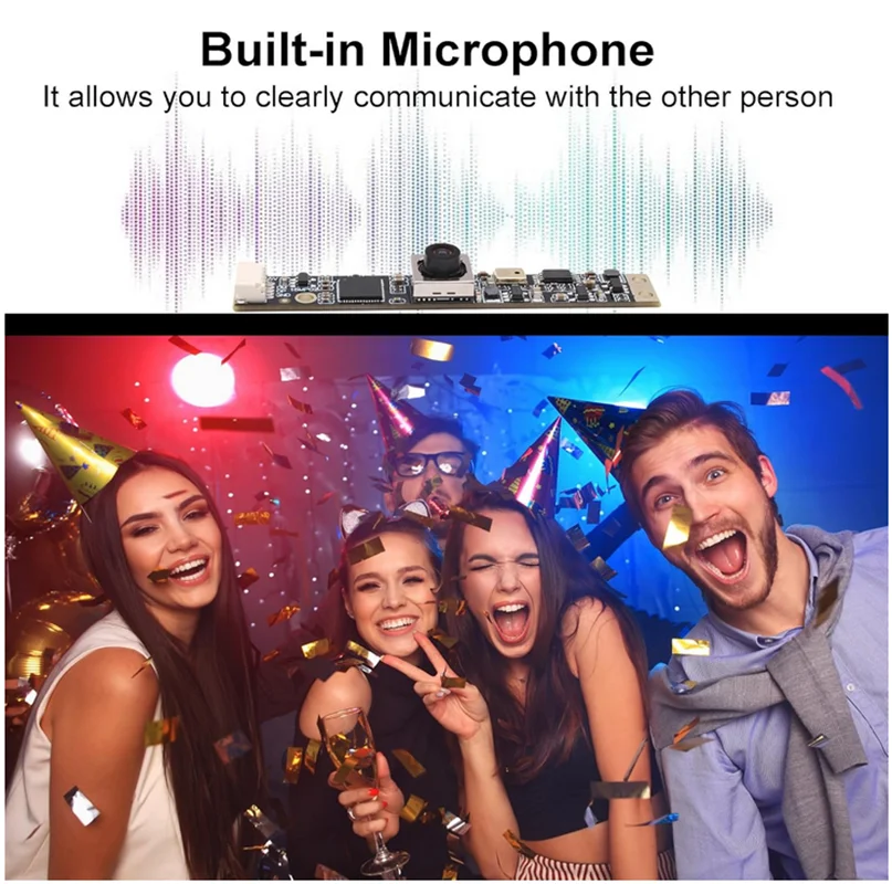 5MP OV5693 미니 USB 카메라 모듈 AF 자동 초점 내장 디지털 마이크 UVC OTG 얼굴 인식을위한 무료 드라이버 웹캠