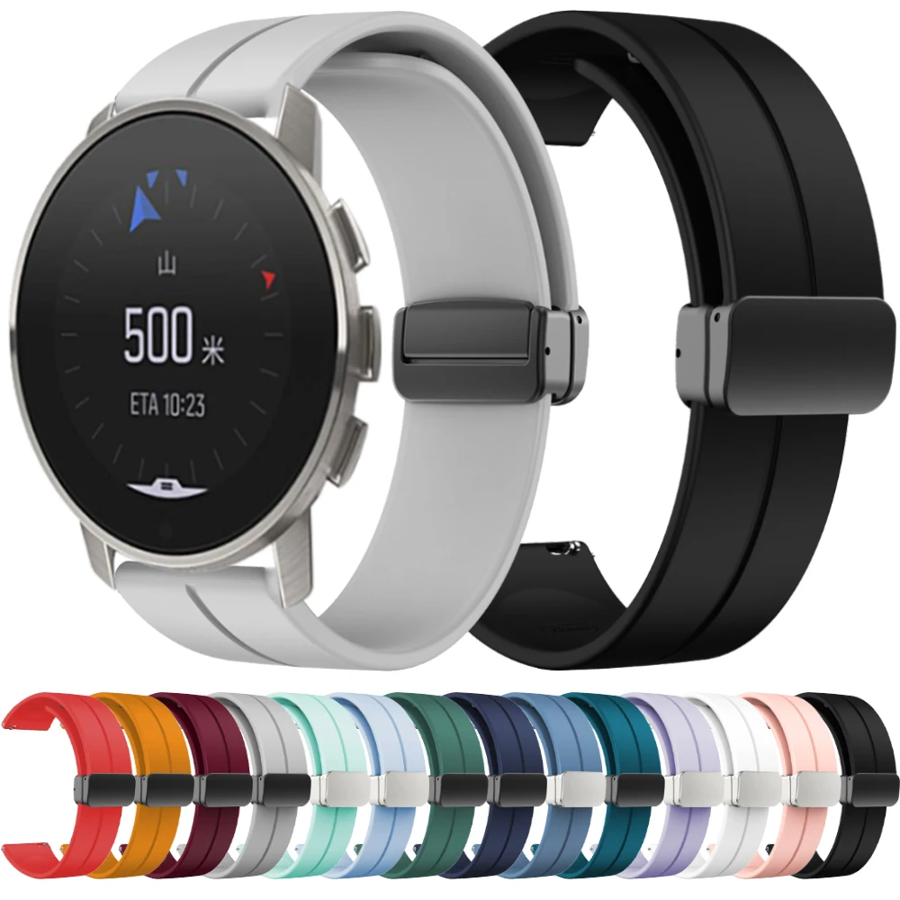 실리콘 마그네틱 버클 시계 밴드, SUUNTO 9 5 PEAK 스트랩, SUUN..