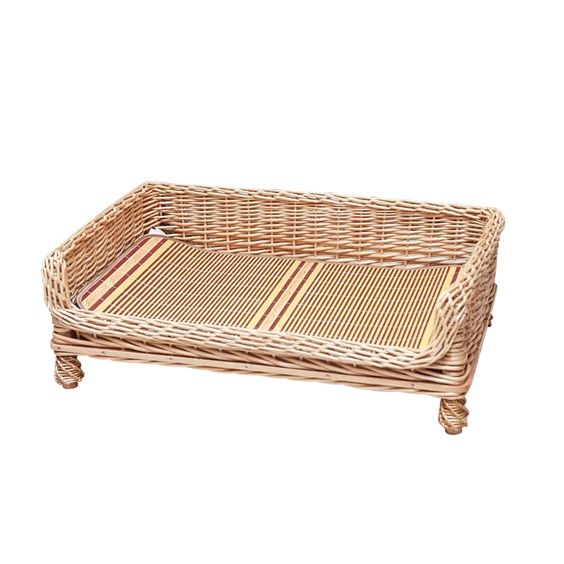 

Rattan kennel removable washable spring and summer mat dog house pet bed cat house four seasons Universal