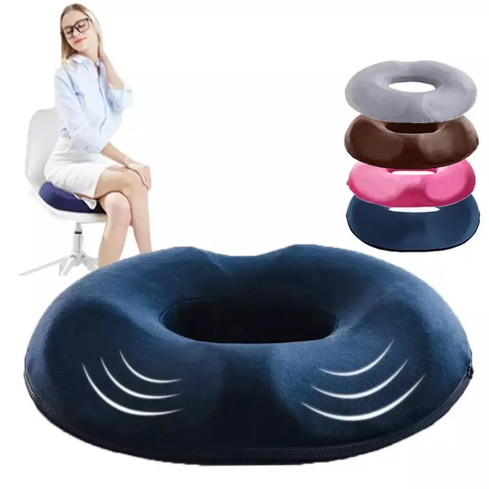 Donut Pillow Seat Cushion For Office & Home Chairs, Memory Foam Donut Chair Cushions For Postpartum Pregnancy & Hemorrhoids 2