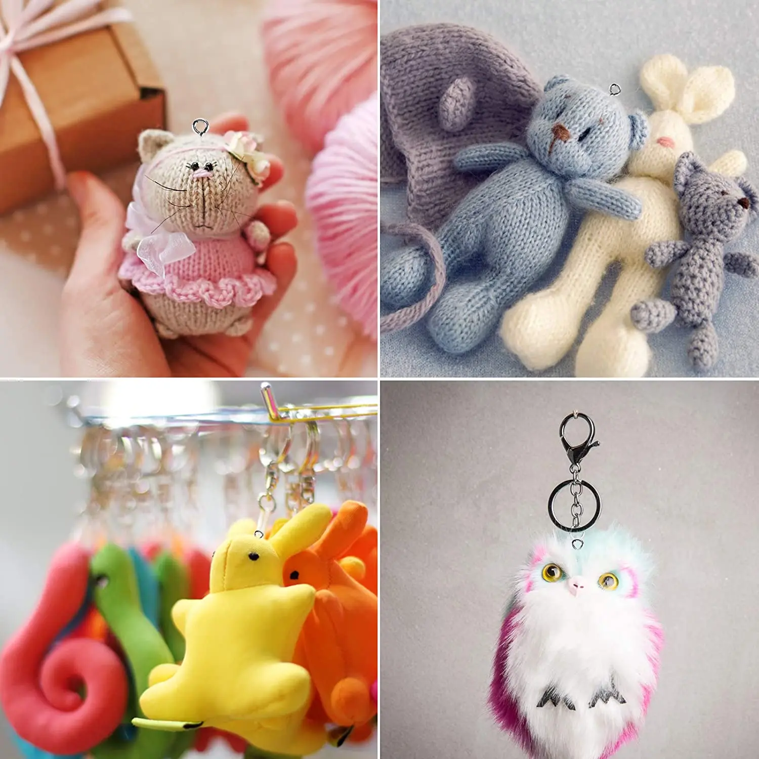 50pc kleine winzige Mini-Stifte Augen stifte Haken Ösen Augen schraube Gewinde verschlüsse Haken Anschlüsse Anhänger Schmuck Herstellung Armband DIY – Detail 6