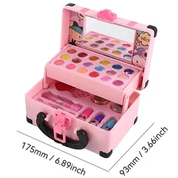 Princess Makeup Playset for Kids - Safe and Non - Toxic Cosmetics Toy Set (Pink)