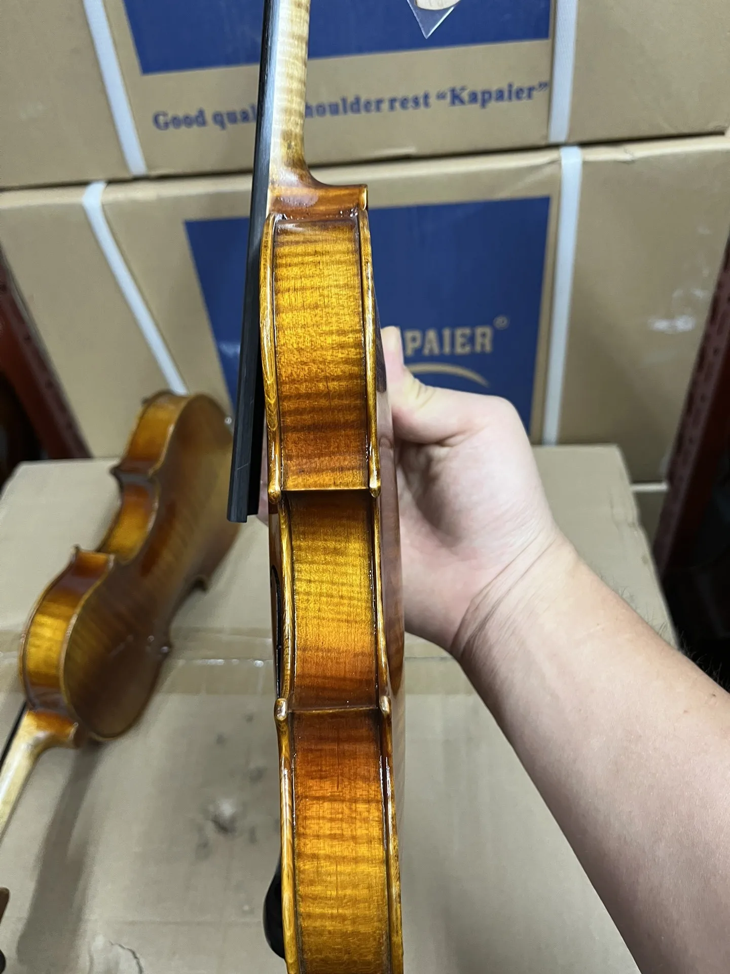 children Stradivari handmade violin 1/2 1/4 1/8 1/10 Spruce panel, maple back panel Violino set Musical Instrument with Hard box