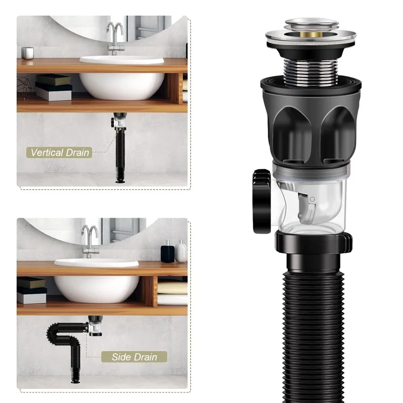 Nice Without Overflow Brass Bathroom Lavatory Sink Pop Up Drain Bathroom Basin Sink Use Bathroom Products/Accessories 2