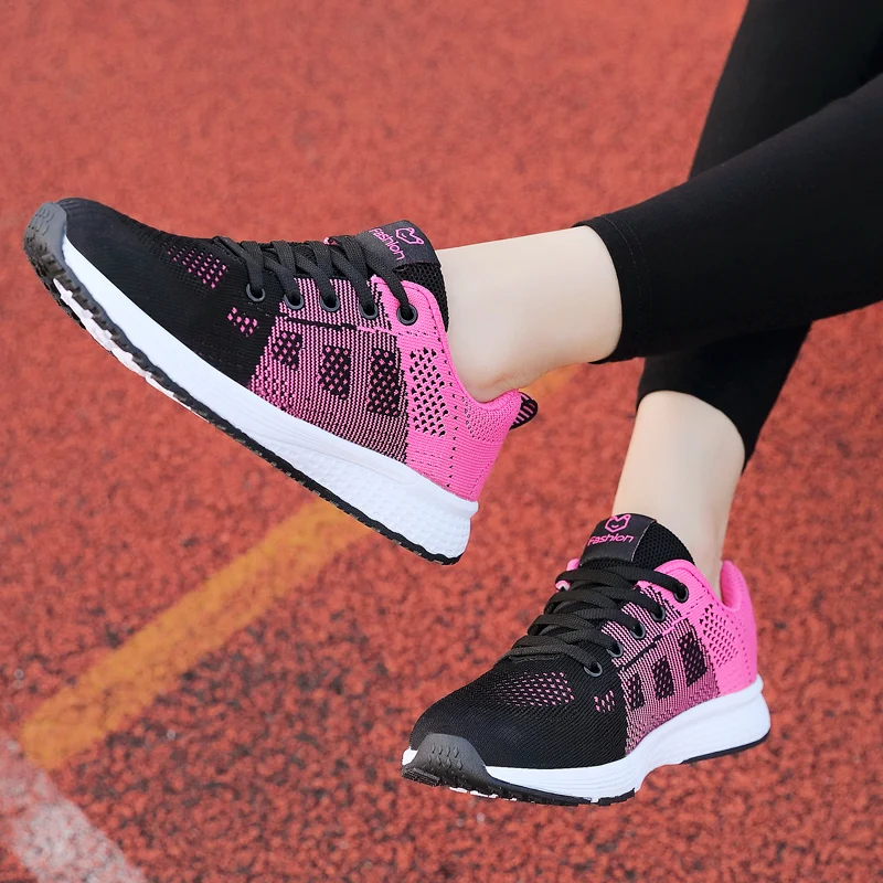 

Women's Mesh Breathable Sneakers Spring Autumn Designer Light Outdoor Flat Slip on Casual Ladies Walking Shoes Zapatos De Mujer