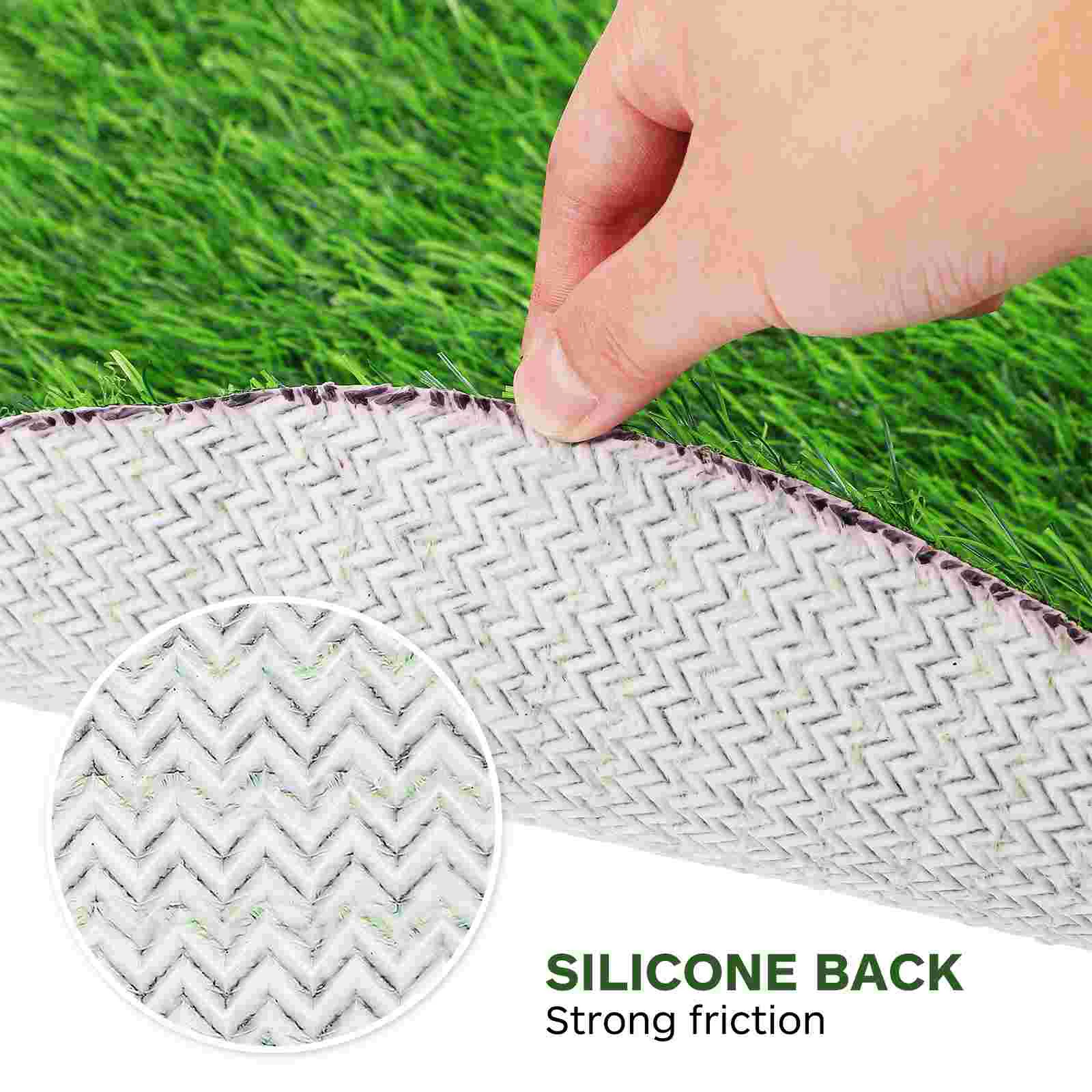 Manhole Cover Decoration Lawn Round Rug Fake Grass Artificial Outdoor for Patio Mat Plastic Simulated Table 2