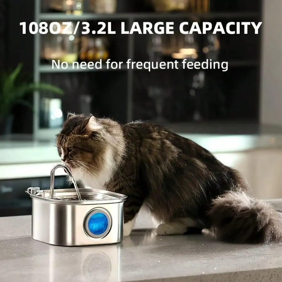 Stainless Steel Pet Water Fountain 3