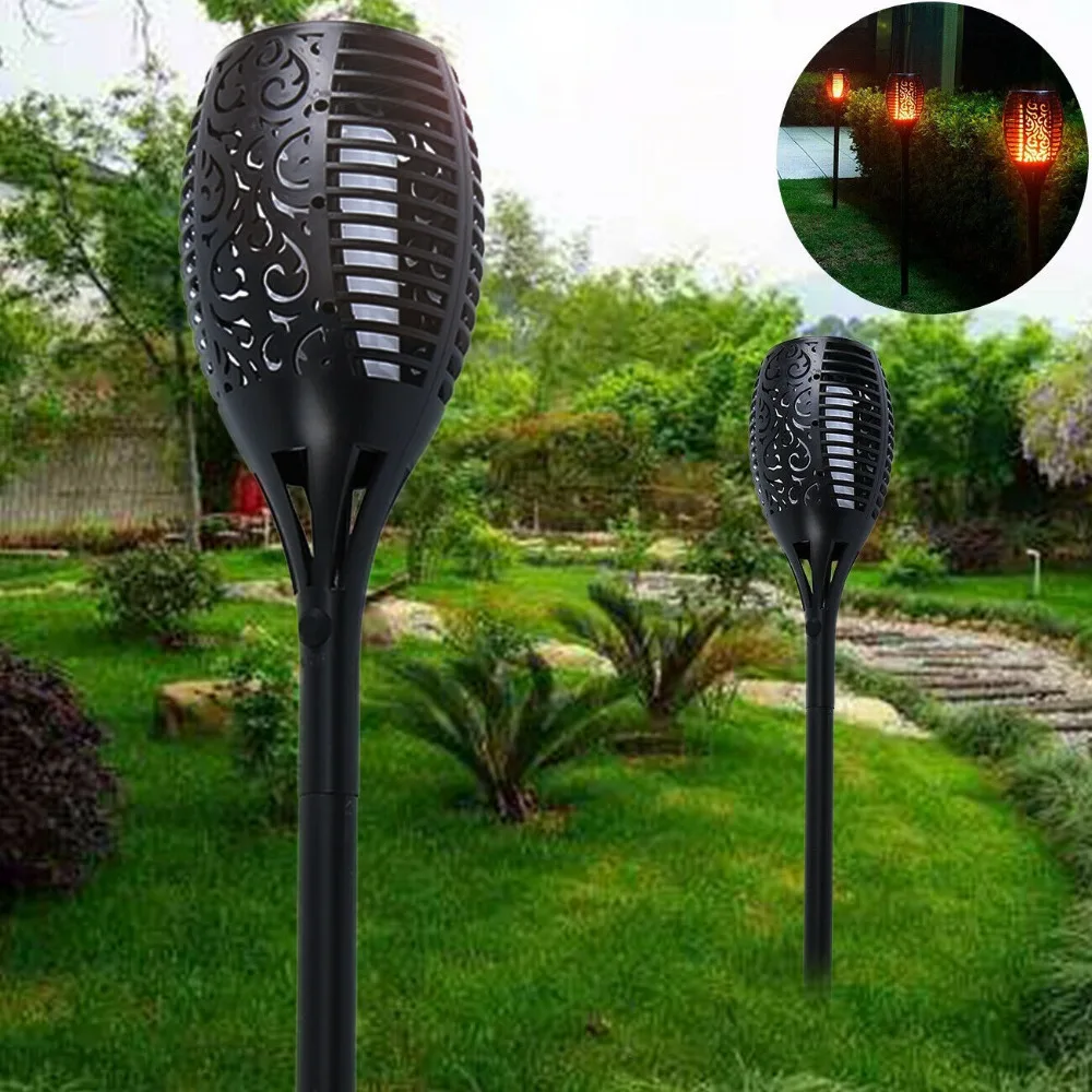 Solar Light  3.7V Lithium Battery Flame Lamp 12/33LED Outdoor Induction Lamp Christmas Solar Garden Light Landscape Lamp