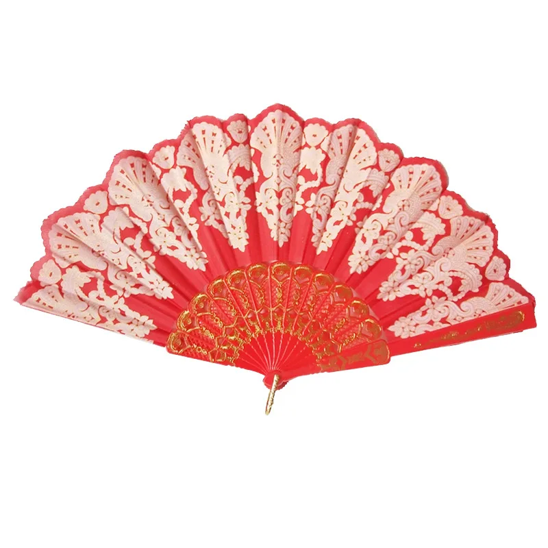 Vintage Folding Fan Dance Hand Held Spanish Style Luxury Wedding Fan Women Home Party Decoration Photography Props