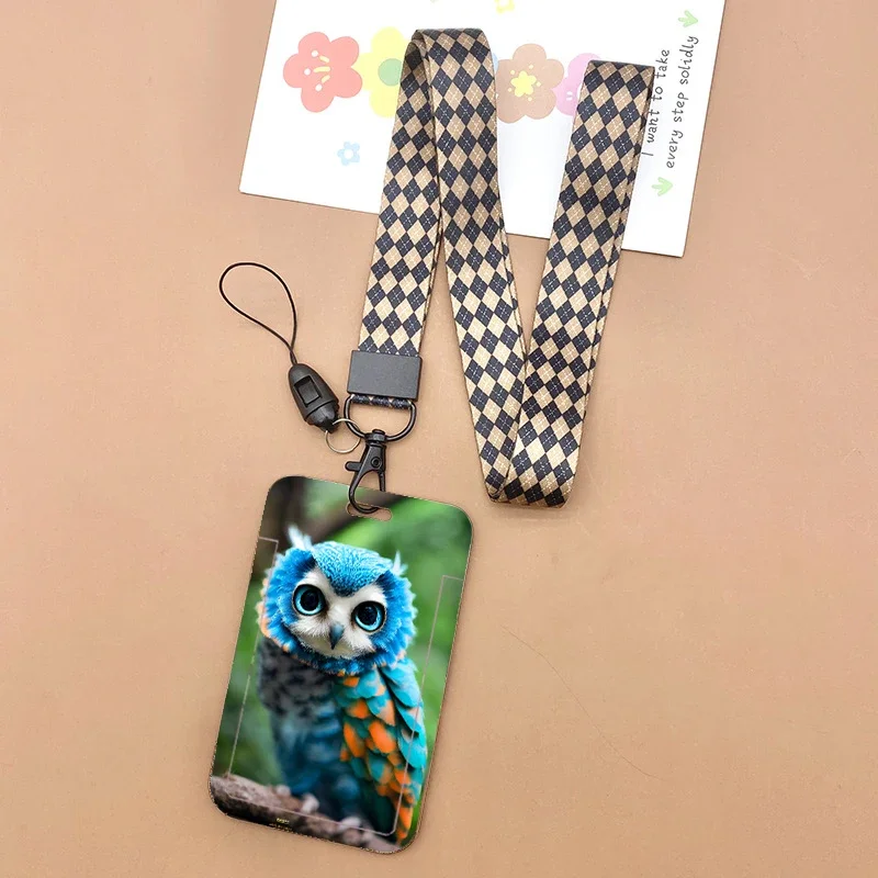 Versatile Animal Print Lanyard with ID Badge Holder & Charm