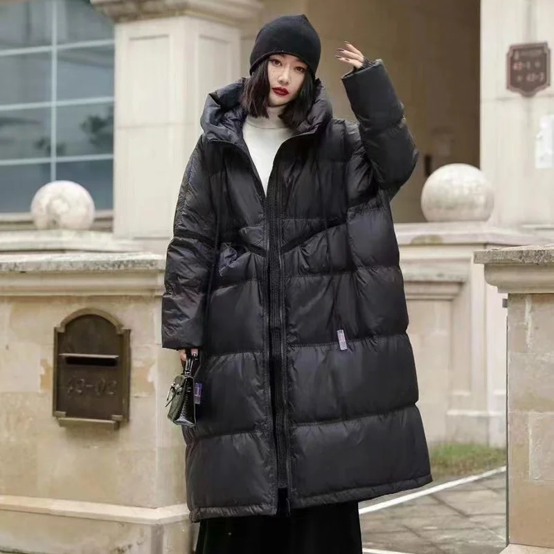 casaco-puffer-extragrande-para-mulheres-jaqueta-de-pato-branco-parka-solta-com-capuz-grosso-e-quente-coreano-outono-e-inverno-2024