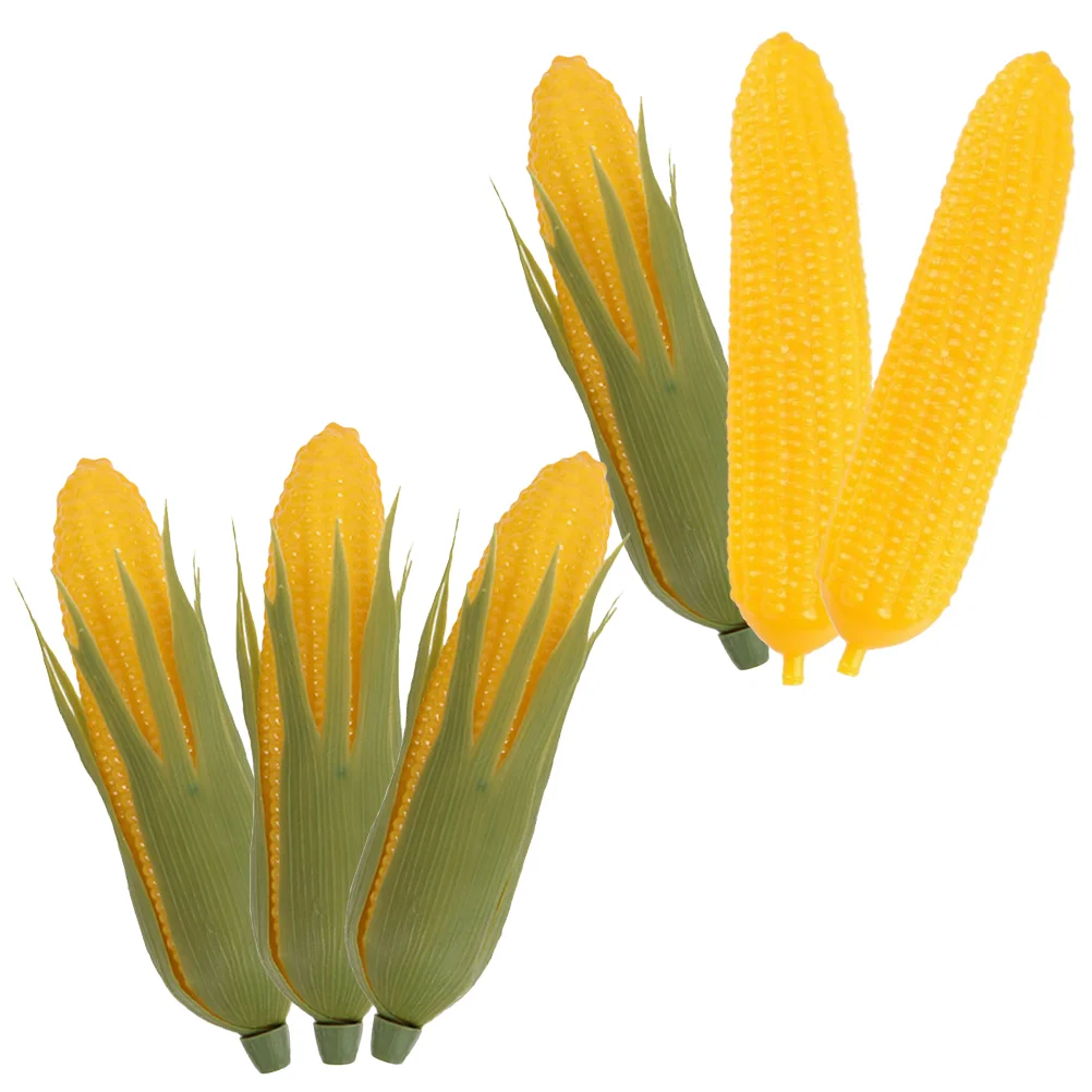 

6Pcs Artificial Corn Decorative Corn Adornment Layout Corn Decor Fake Corn Model Photo Prop