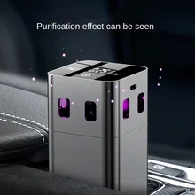 

Negative ion purification ozone deodorization ultraviolet air display smart car oxygen bar indoor car air purifier