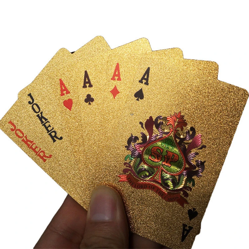 24K Gold Foil Playing Cards Deck - Perfect For Poker Practical Jokes & Party Gifts Christmas Halloween Thanksgiving Gift 3