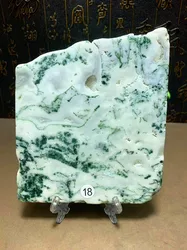 Natural Green Water Grass Agate Decorative Crystal Piece (201g     115mm)