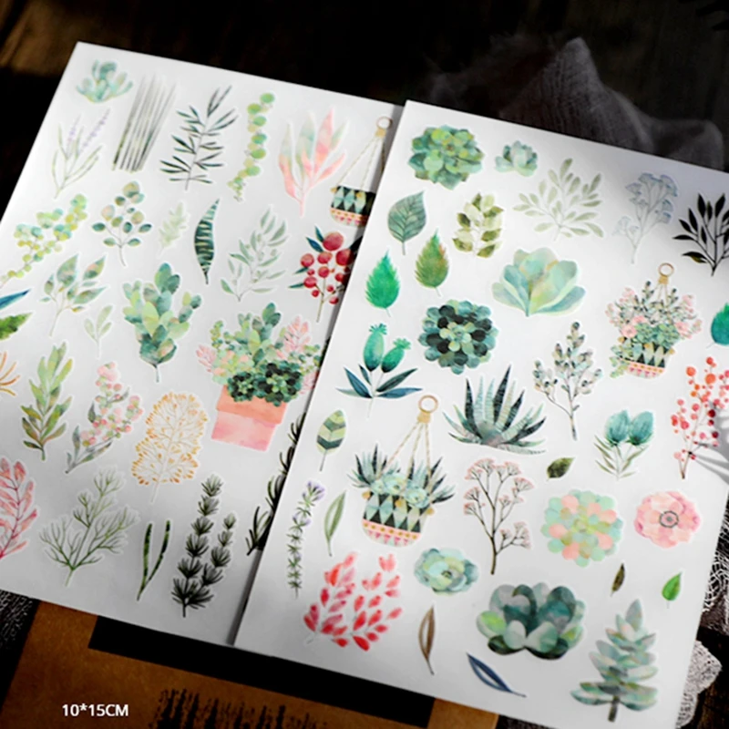 Scrapbooking 미적 서예 식물 꽃 디자인 패브릭 카드 정크 저널 장식을위한 전송 스티커에 레트로 문지름