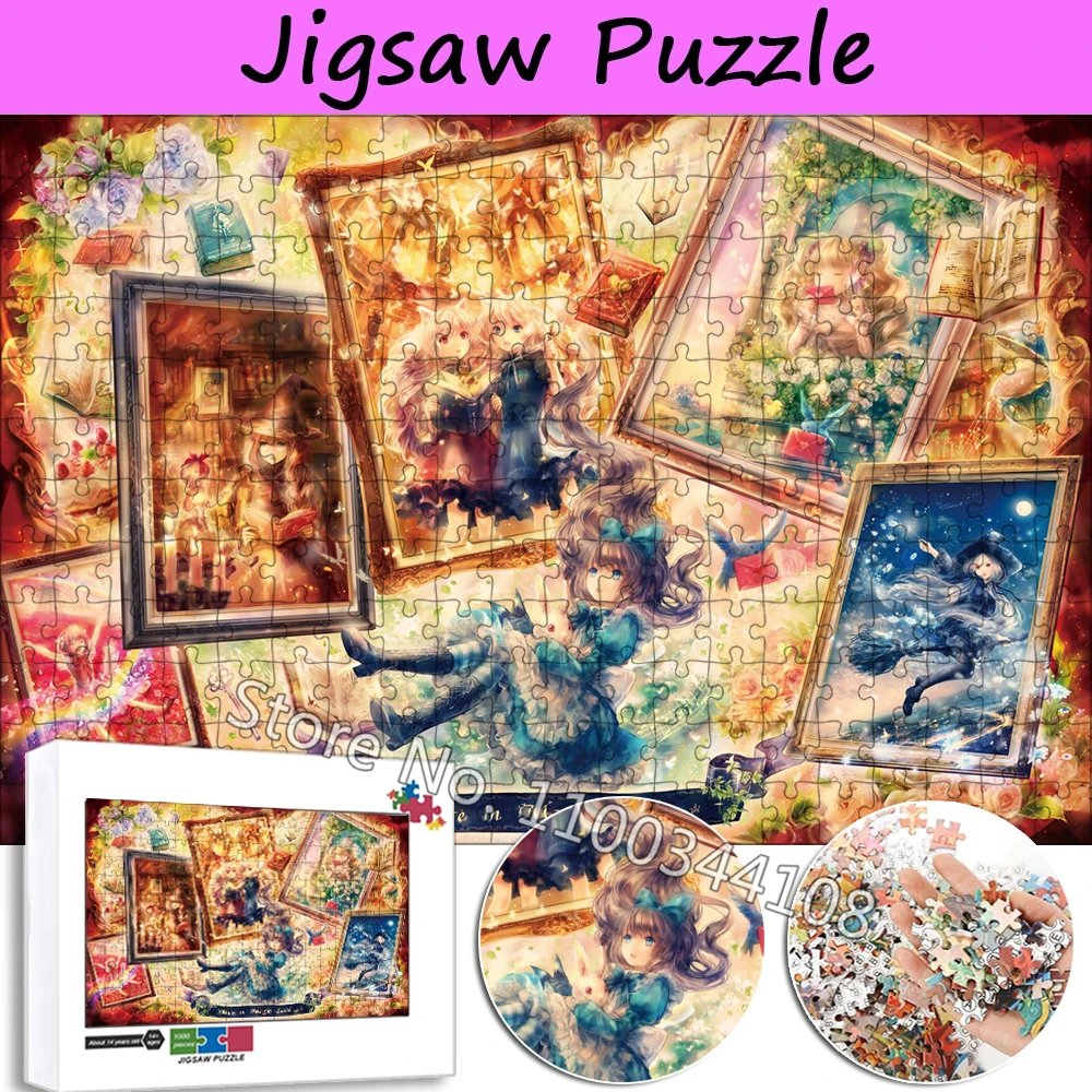 

Alice In Wonderland Jigsaw Puzzle Disney Movie Cartoon 300/500/1000 Pieces Wooden Puzzles Kids Intellectual Toys Handmade Gift