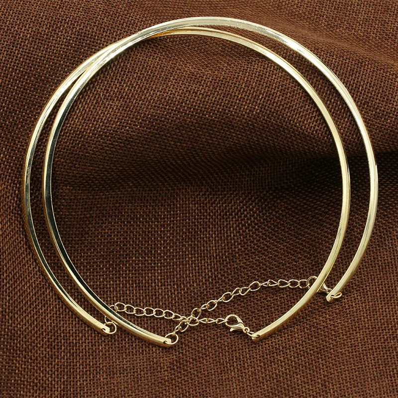 Collana choker in acciaio inossidabile gioielli donna moda_voghion.com