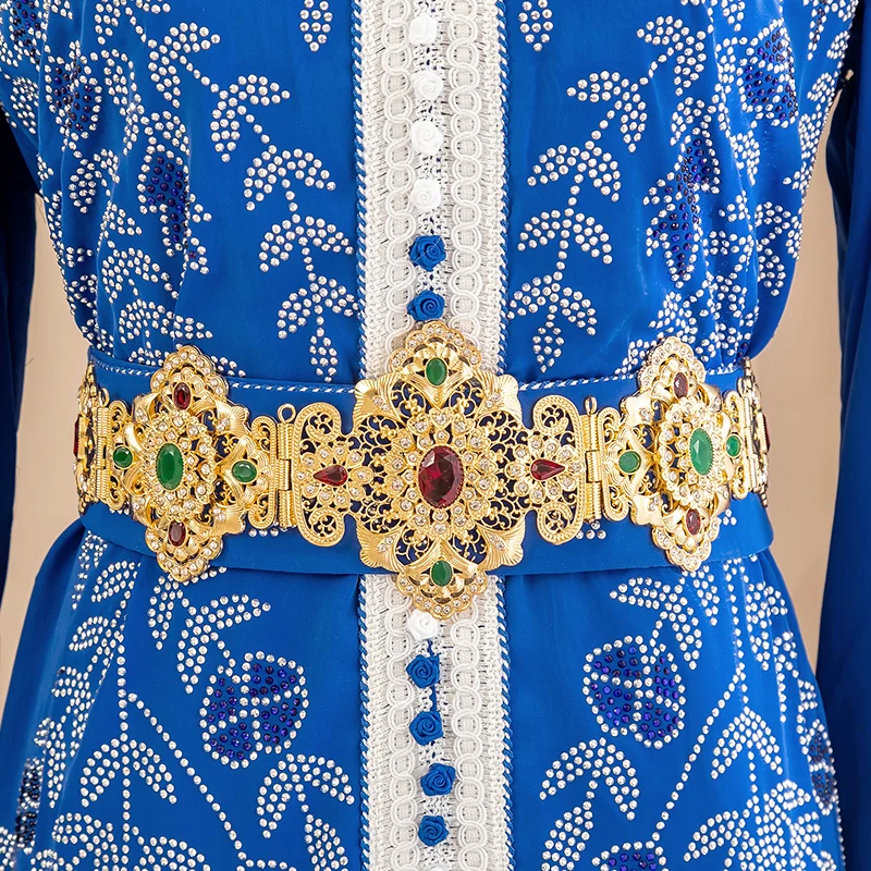 

Arad свадебная цепочка для юбилея Caftan, цепочка на талию, ювелирное изделие, роскошный золотой цвет, в марокканском стиле, свадебная драпировка, полый цветок