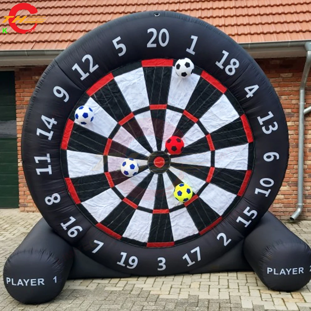 3m-5m Giant Soccer Ball Inflatable Football Dart Board Sticky Soccer Balls Target Playground Large Outdoor Inflatable Recreation 2