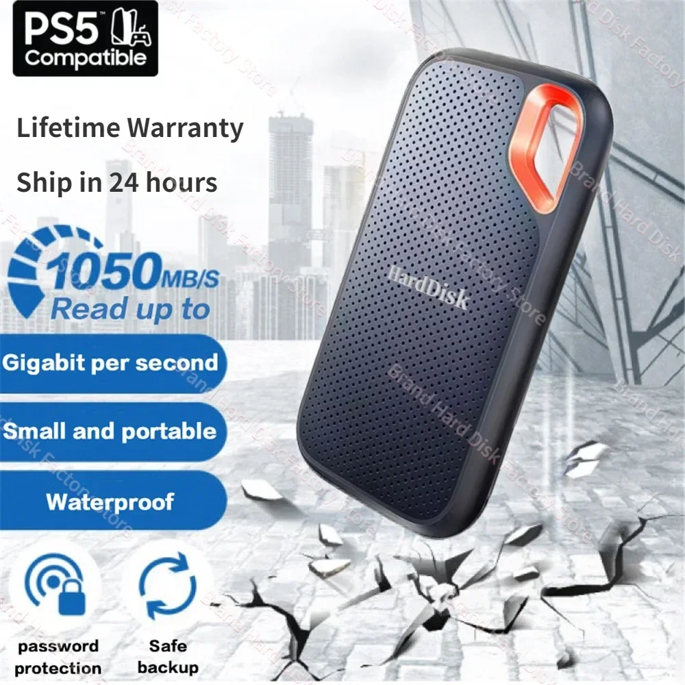 

External SSD Portable Solid State Drive E61 4TB 256TB 1TB 2TB Type C A USB 3.2 Gen2 Mobile Hard Drive Disk For Laptop PC PS5