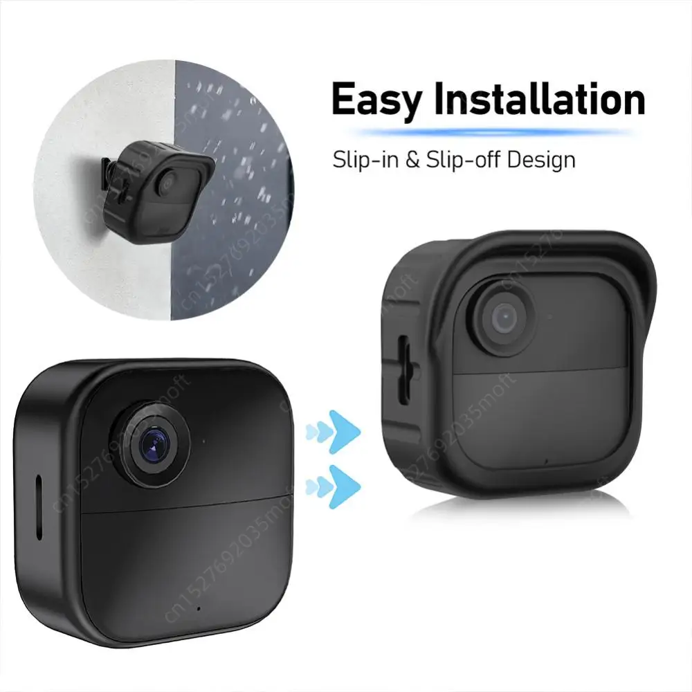 Silicone Case Cover Anti-Scratch Protective Skin Cover Weatherproof Camera Housing with Hat Brim for Blink Outdoor 4 (4th Gen)