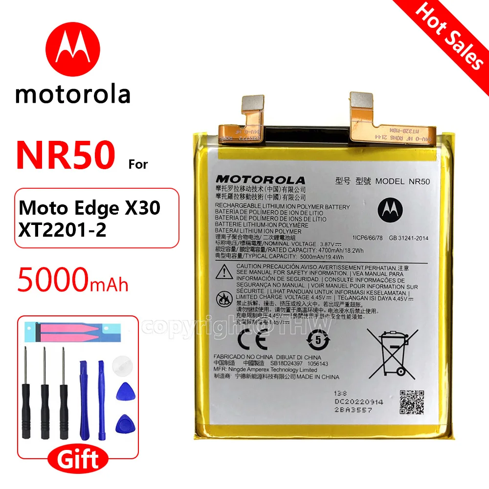 100 Original Motorola Replacement Battery NR50 for MOTO Motorola EDGE
