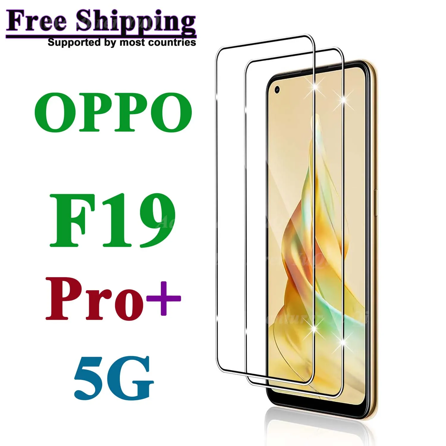 

Screen Protector For OPPO F19 Pro Plus 5G, Tempered Glass SELECTION Free Ship HD 9H Transparent Clear Anti Scratch Case Friendly