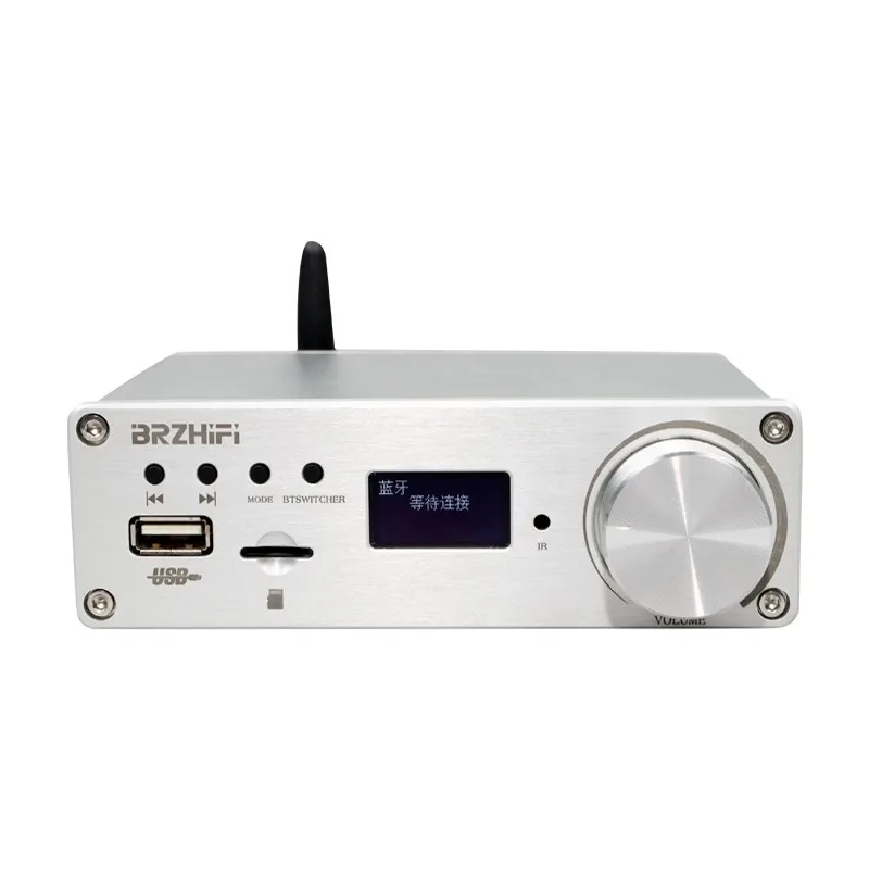 리모컨 앱 블루투스 5.0 U 디스크/TF 카드 재생 HIFI 전문 디지털 파워 앰프, 130W + 130W 오디오, 19V-32V C40