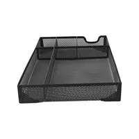 5 Grids Metal Mesh Drawer Organizer Tray Multipurpose Space Saving Desk Organizer Storage Basket for Home Study Room 6