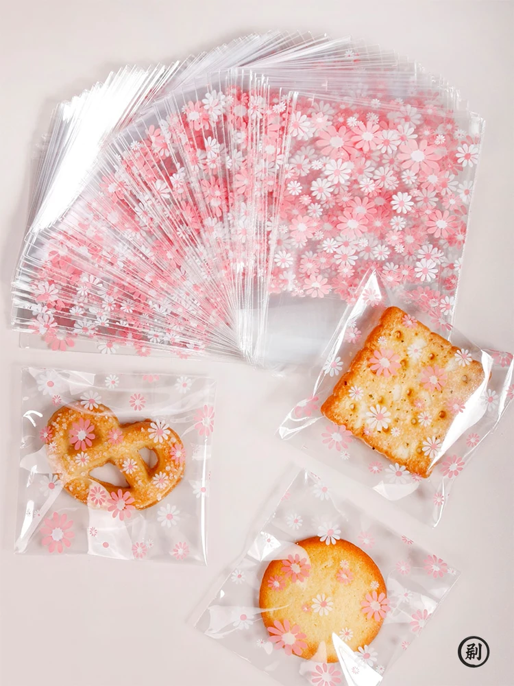 100 Stück Kunststoff-Verpackungsbeutel, selbstklebende Blumenbeutel für Kekse, Süßigkeiten, Kekse, Schmuck, Geschenkverpackungen – Detail 1