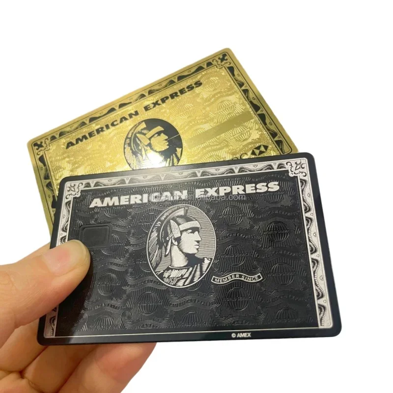 

Custom Laser Engraved Membership Bla Amex Centurion Card Metal Credit Gift Card Support printing personal name metal business