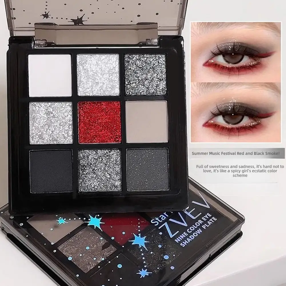 Sweet Cool Rose Small Smoke Nine Colors Eyeshadow Palette Gel Matte Pearlescent Cool Babes Contrast Eye Shadow Makeups eye shadow eye shadow plate