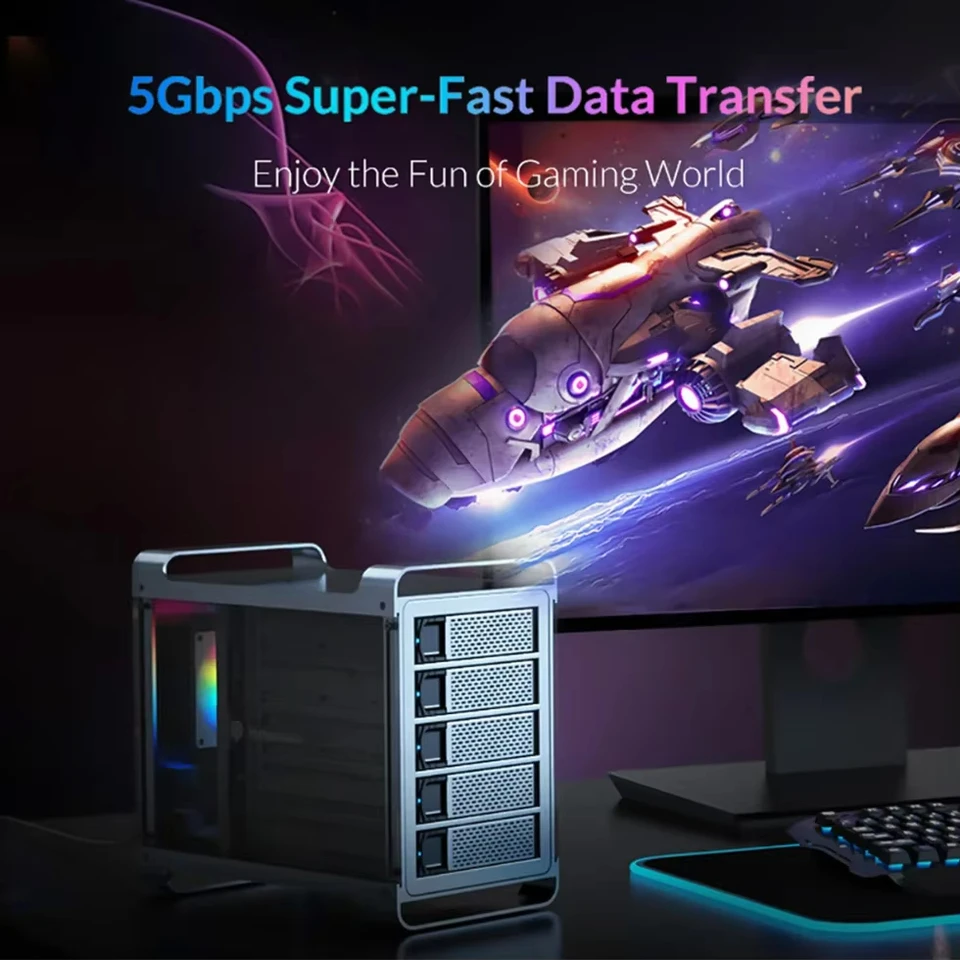 Yottamaster 5-Slot RAID External Hard Drive Enclosure