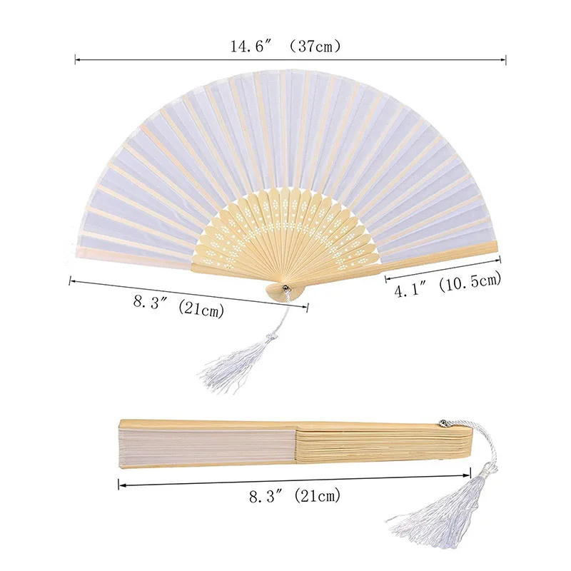 Portable Fan Folding Fan Hand Fan 1/3/5/10Pcs Foldable Paper Fan Chinese Bamboo for Wedding Guest Birthday Party Kids