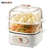 Steamer Electric Steam Pot Cooking Steaming Home 2-layer Transparent Food Dumplings Household Pan Warmer Multicooker 110V/220V 1