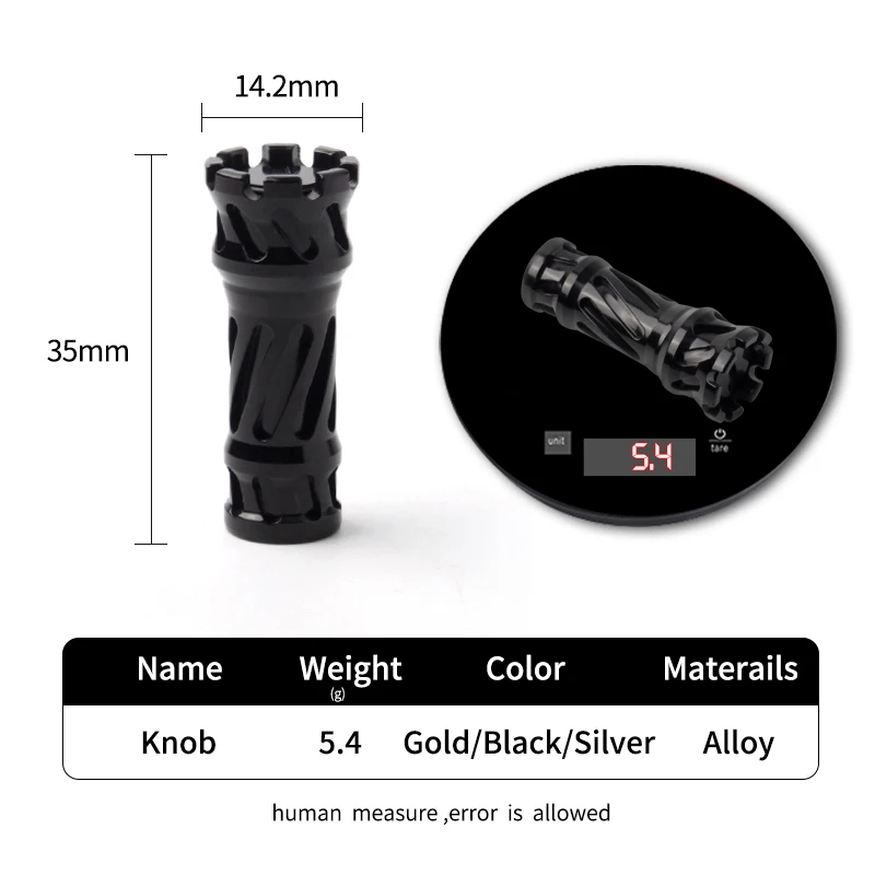 Kawa 1pc Fishing Reel Handle Knob Alloy Materails For Shi/Da Reel Handle Accessory Lightweight 5.4g Length 35mm Include Bearings