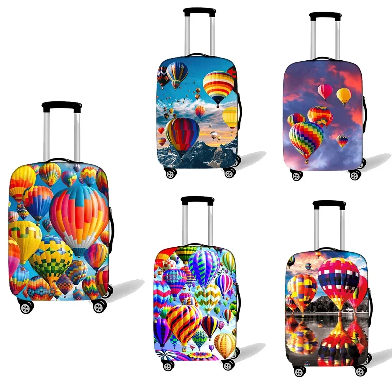 Hot Air Balloon Pattern Suitcase Dust Waterproof Cover Unisex Pull Rod Box Protective Cover Elastic Luggage Protective
