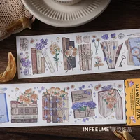 Poetry Wine Flower Tea Washi Tape Paper Masking Tape For Diy Diary Scrapbooking Decorations 2