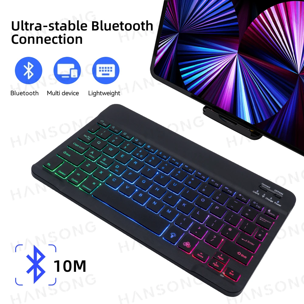 Backlit Wireless Keyboard For iPad iPhone For Android iOS Windows Samsung Xiaomi Tablet SmartPhone Bluetooth-Compatible Keyboard