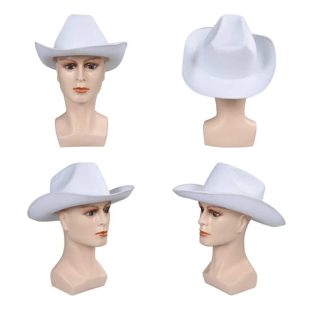 Ken Cosplay White Cowboy Hat Cap Fashion Caps Costume Accessories Adult Halloween Carnival Party Disguise Suits Props