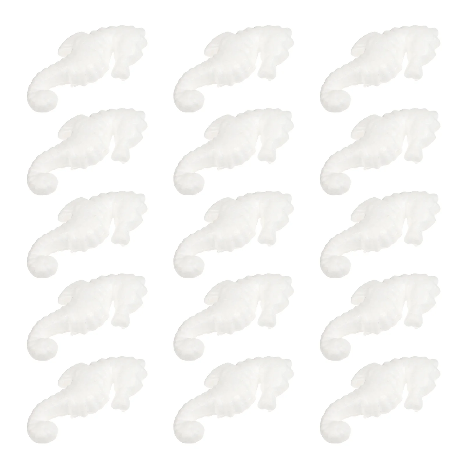 

15 Pcs Foam Hippocampus White Embryo Model Box Painting Handmade Models Decor DIY