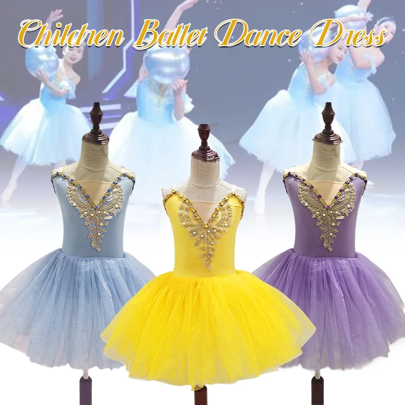 ON SALE Sabrina Youth Dance Dress (Jaune Paille)