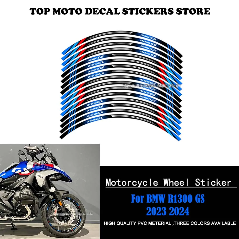 

Motorcycle Wheel Sticker Waterproof Hub Decal Rim Stripe Tape for BMW R1300 GS 2023 2024