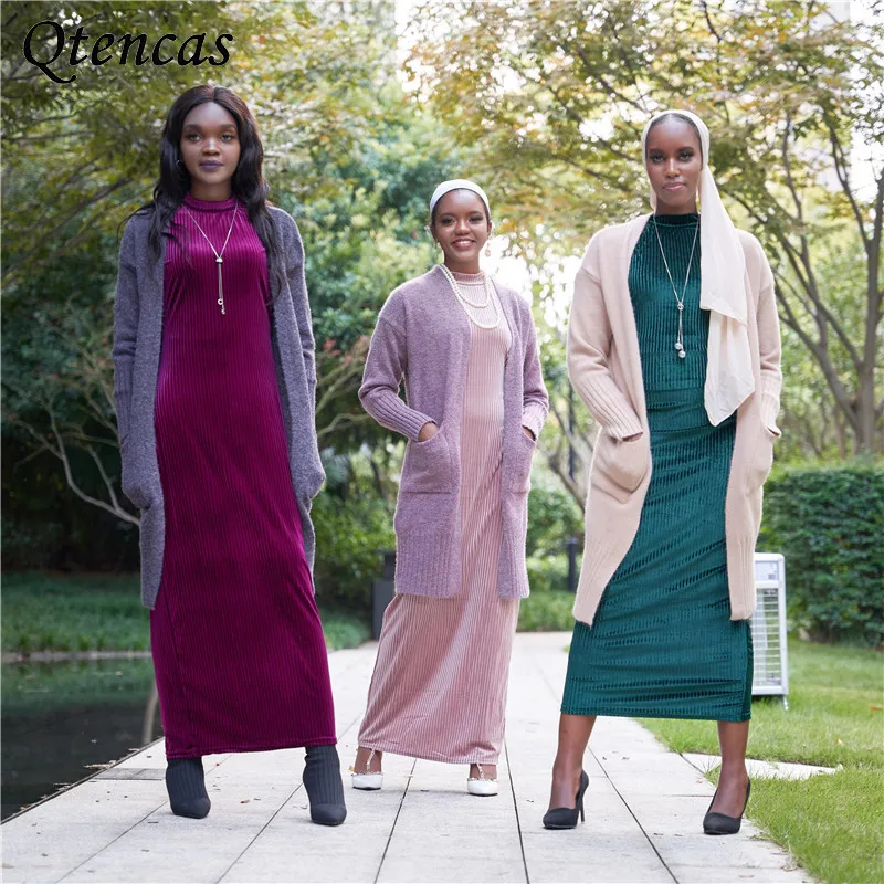 Muslim Dubai Abaya Cardigan Women 