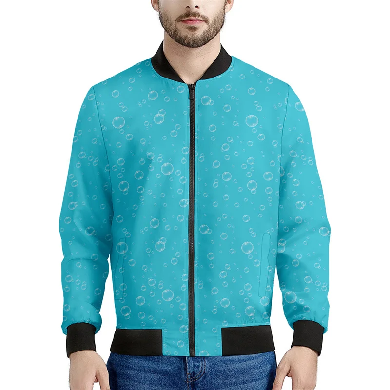 thumbnail image 1 of Chaqueta con cremallera y estampado 3D de burbujas psicodélicas para hombre, sudadera de calle con personalidad, chaquetas de gran tamaño para primavera y otoño, abrigos de manga larga, 1 of 5