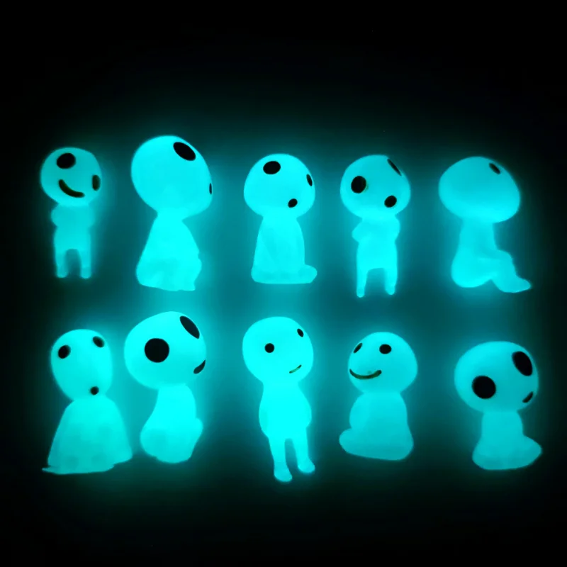 10 Pcs/set Luminous Tree Elves Spirit Princess Micro Landscape Figure Ornament Glowing Miniature Gardening Potted Decor