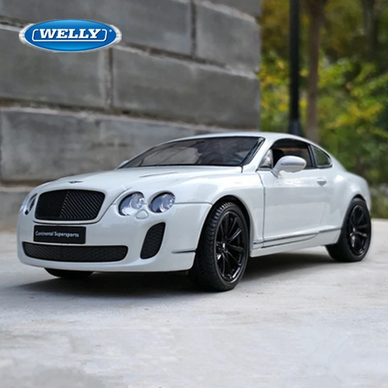 WELLY 1:24 Bentley Continental Supersports Alloy Car Model Diecasts Metal Toy Vehicles Car Model Simulation Collection Kids Gift 2